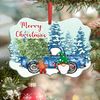 Blue Truck Merry Christmas Ornament PNG, Benelux Christmas Ornament, PNG Instant Download, Xmas Ornament Sublimation Designs Downloads - 2.jpg