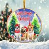 Dog Friends Christmas  Ornament Png, Round Christmas Ornament, PNG Instant Download, Xmas Ornament Sublimation Designs Downloads - 1.jpg