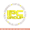 IPC Group logo embroidery design, IPC Group embroidery, logo design, logo shirt, Embroidery file, Instant download.jpg