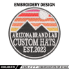 Arizona hat logo embroidery design, Arizona hat embroidery, logo design, logo shirt, Embroidery shirt, Instant download.jpg