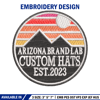 Arizona hat logo embroidery design, Arizona hat embroidery, logo design, logo shirt, Embroidery shirt, Instant download.jpg