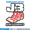 J3 dirtworks embroidery design, Logo embroidery, Embroidery file, Embroidery shirt, Emb design, Digital download.jpg