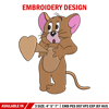 Jerry heart embroidery design, Cartoon embroidery, Embroidery file, Embroidery shirt, Emb design, Digital download.jpg