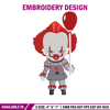 Pennywise chibi embroidery design, Horror embroidery, Embroidery file,Embroidery shirt, Emb design, Digital download.jpg