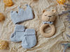 Gift box for baby set gray rodents bear, crown, booties.jpg