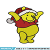 Winnie the pooh christmas embroidery design, cartoon embroidery, logo design, embroidery file, Digital download..jpg