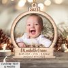 Baby's First Christmas Ornament 2023, Personalized Baby Stats Ornament, Baby Photo Ornament, 1st Christmas Gift, Baby Keepsake, Baby Gift - 4.jpg
