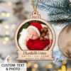 Baby's First Christmas Ornament 2023, Personalized Baby Stats Ornament, Baby Photo Ornament, 1st Christmas Gift, Baby Keepsake, Baby Gift - 5.jpg