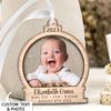 Baby's First Christmas Ornament 2023, Personalized Baby Stats Ornament, Baby Photo Ornament, 1st Christmas Gift, Baby Keepsake, Baby Gift - 9.jpg