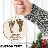 Personalized New Baby Ornament, First Christmas Ornament, Baby Photo Ornament, Baby Keepsake Ornament, Newborn Footprints, New Mommy Gift - 2.jpg