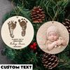 Personalized New Baby Ornament, First Christmas Ornament, Baby Photo Ornament, Baby Keepsake Ornament, Newborn Footprints, New Mommy Gift - 6.jpg