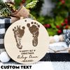 Personalized New Baby Ornament, First Christmas Ornament, Baby Photo Ornament, Baby Keepsake Ornament, Newborn Footprints, New Mommy Gift - 7.jpg