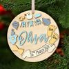 Wooden Personalized Baby Birth Stat Ornament, Baby's First Christmas Ornament, Wood Baby Keepsake, Baby Shower Gift, Newborn Baby Gift - 7.jpg