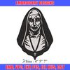 The Nun Embroidery design, The Nun logo Embroidery, Horror design, Embroidery File, logo shirt, Digital download..jpg