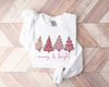 Merry & Bright Pink Christmas Trees Sweatshirt, Cute Christmas Sweatshirt, Women's Holiday Sweater, Winter Sweatshirt, Christmas Shirt - 6.jpg
