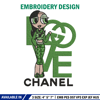 Chanel green girl Embroidery Design, Chanel Embroidery, Embroidery File, Brand Embroidery, Logo shirt, Digital download.jpg