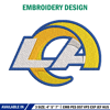 Los Angeles Rams logo Embroidery, NFL Embroidery, Sport embroidery, Logo Embroidery, NFL Embroidery design..jpg