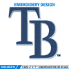 Tampa Bay Rays logo Embroidery, MLB Embroidery, Sport embroidery, Logo Embroidery, MLB Embroidery design.jpg