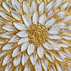 large-floral-painting-gold-flower-wall-art-daisy-artwork-textured-original-art-bedroom-decor