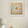 Floral-living-room-decor-gold-flower-painting-daisy-artwork