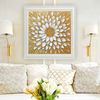 gold-and-white-abstract-wall-art-flower-painting-daisy-original-art-living-room-decor-above-couch-art