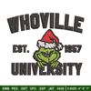 Grinch Whoville University Christmas Embroidery design, Grinch Christmas Embroidery, Grinch design, Digital download.jpg