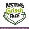 Resting Grinch Face Embroidery design, Grinch christmas Embroidery, Grinch design, Embroidery File, Instant download.jpg
