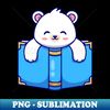 CQ-20231028-2516_Cute Polar Bear With Book Cartoon 8733.jpg