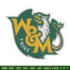 William and Mary Tribe embroidery design, William and Mary Tribe embroidery, Sport embroidery, NCAA embroidery..jpg