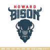 Howard Bison embroidery design, Howard Bison embroidery, logo Sport, Sport embroidery, NCAA embroidery..jpg