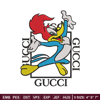 Pica pau gucci Embroidery design, Pica pau Embroidery, cartoon design, Gucci logo, Embroidery File, Instant download.jpg