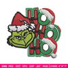 Ho Ho Ho The Grinch Embroidery design, Grinch christmas Embroidery, logo design, Embroidery File, Instant download..jpg