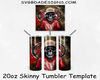 San Francisco 49ers Skull Football Cap Smoke Tumbler Wrap.jpg