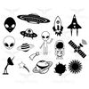 Space SVG Alien Cutting File for Cricutvectorsilhouette for - Etsy.jfif