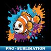 AU-20231109-6125_Colorful Clownfish Amidst Paint Splatters - Dive into Vibrance 8724.jpg