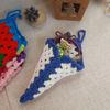 Christmas gift envelope crochet pattern for goodies, Home decoration, Gift wrapping DIY, Crochet granny square.