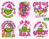 Retro Pink Grinch Christmas Png Bundle, Pink Grinchmas Png