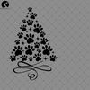 KL131123113-Dog Paw Christmas Tree - Black PNG, Christmas PNG Dowload.jpg