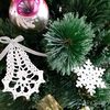 Crochet Christmas tree decoration pattern, Crochet snowflakes tutorial, Christmas bell pattern, Digital pattern pdf.