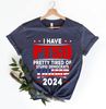 I Have PTSD Pretty Tired Of Stupid Democrats Trump 2024 Shirt, Republican Tee, Republican Gift, Conservative Shirt, USA Flag, Trump Innocent.jpg