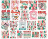 Retro Christmas png Bundle, pink Christmas png.png