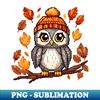 MT-20231115-1631_autumn owl in a knitted beanie hat pixel art 3092.jpg