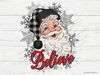 Santa believe PNG, Santa Png, Christmas Png, Santa sublimation design download, Believe,christmas,leopard,santa hat,grey,png,buffalo plaid.jpg