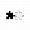 Black And White Puzzle Pieces SVG, Symbol for Autism Awareness, Puzzle Svg, Puzzle Pieces Svg, Digital Download, Svg, Png, Jpeg, Pdf, Ai.jpg