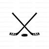 Crossed Hockey Sticks & Hockey Puck - Instant Digital Download - svg, png, jpeg, ai and pdf files included!.jpg