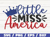 Little Miss America SVG  America SVG  Cut File  Clip art  Commercial use  Instant Download  Silhouette  4th of July  American Girl.jpg