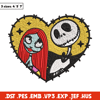 Jack and Sally in Heart Embroidery design, Horror Embroidery, horror design, Embroidery File, Digital download..jpg