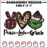 Peace love Grinch Embroidery design, Grinch christmas Embroidery, Grinch design, Embroidery file, Instant download..jpg