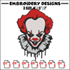 Pennywise Embroidery design, Pennywise Halloween Embroidery, Embroidery File, halloween design, Digital download..jpg