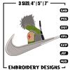 Kakashi Hatake Nike embroidery design, Naruto embroidery, nike design, anime design, anime shirt, Digital download.jpg